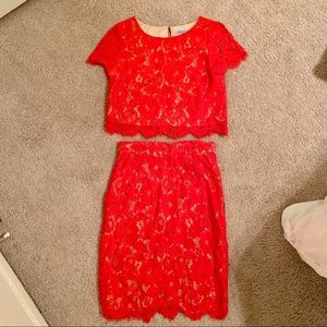 Antonio Melanie red lace two-piece
